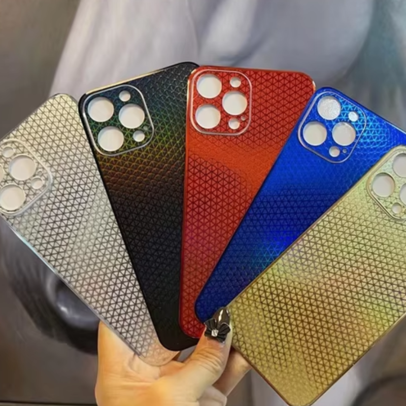 Film de Protection Arrière en Verre avec Motif Grid pour iPhone — Accessoire · Smarty Paris 18e